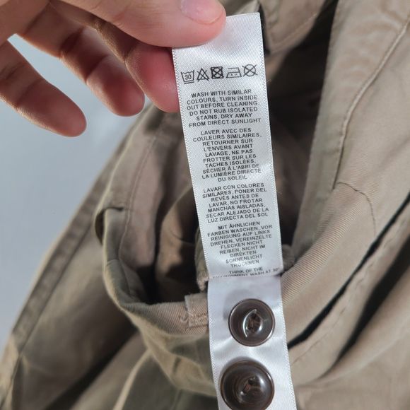 Asos Men Pants Chino Beige Cotton Blend Bootcut Straight Leg Work Career 34X30 - Picture 6 of 11